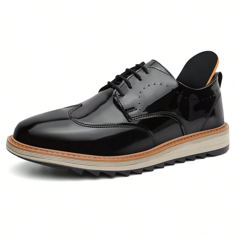 Vendedor IndicadoKit Oxford Masculino Sapato Social Envernizado Sola Tratorada Amarração Palmilha Confort Brinde 37 Ao 46 + Carteira E Cinto