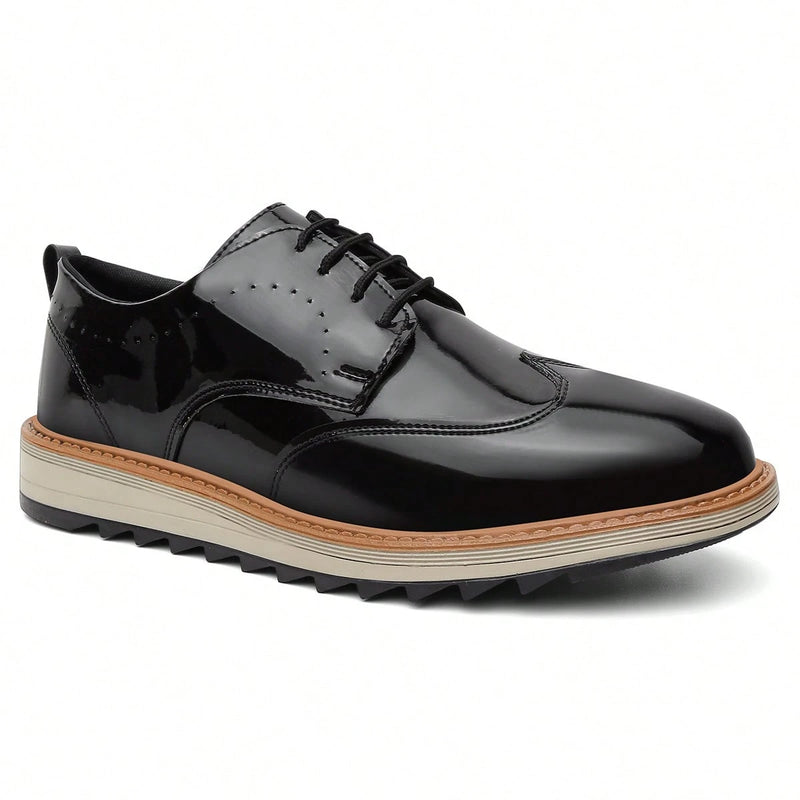 Vendedor IndicadoKit Oxford Masculino Sapato Social Envernizado Sola Tratorada Amarração Palmilha Confort Brinde 37 Ao 46 + Carteira E Cinto