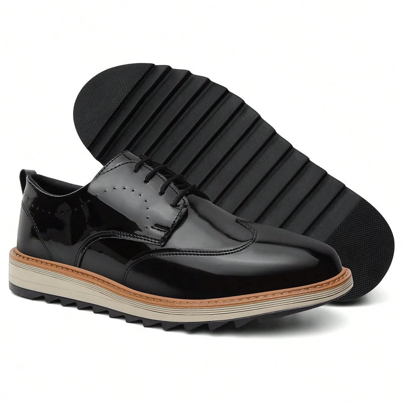 Vendedor IndicadoKit Oxford Masculino Sapato Social Envernizado Sola Tratorada Amarração Palmilha Confort Brinde 37 Ao 46 + Carteira E Cinto