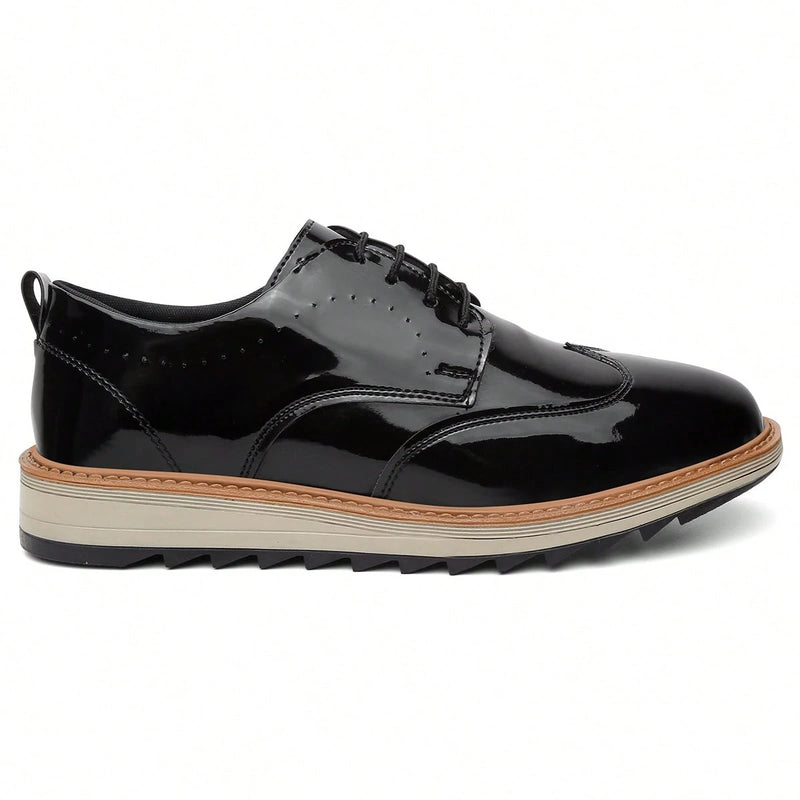 Vendedor IndicadoKit Oxford Masculino Sapato Social Envernizado Sola Tratorada Amarração Palmilha Confort Brinde 37 Ao 46 + Carteira E Cinto